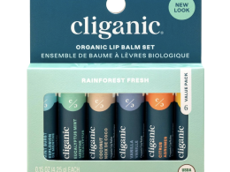 Cliganic Organic Lip Balm Set (6 Flavors) - 100% Natural Hydrating, Moisturizing for Dry Cracked Lips, for Men & Women